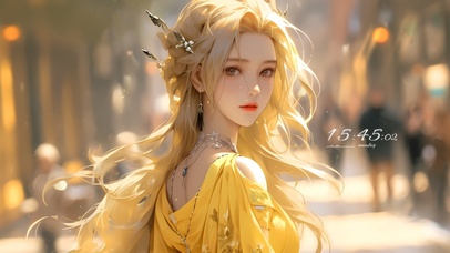 清纯金发气质美女