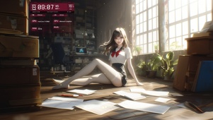 她的美丽温柔如水，澄澈清凉
