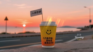 夕阳 八月你好