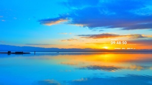 晚霞大海