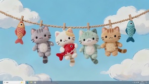 晒晒我的可爱猫咪玩偶主题