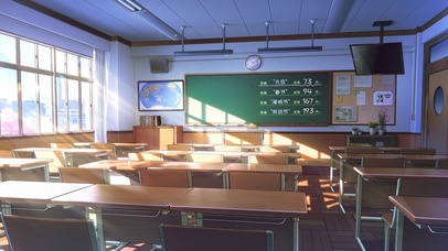 4K唯美治愈学校教室