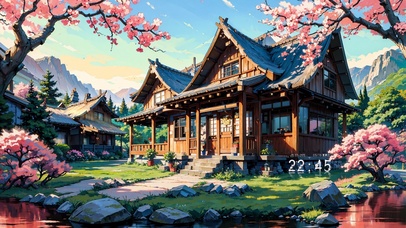 4K国风世外桃源小屋