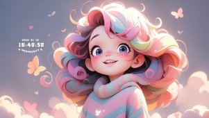 彩虹色小女孩