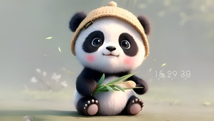 4k可爱熊猫宝宝