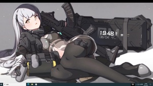 二次元白发战斗美少女 萝莉