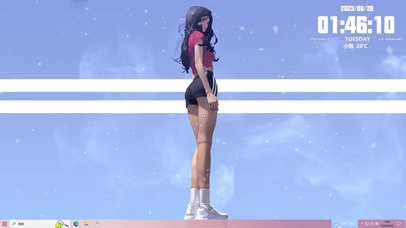 大长短  短裤  长发