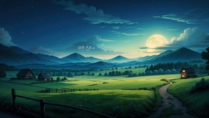4K唯美星空乡村小路