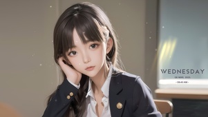 可爱文静治愈少女