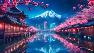 樱花 富士山