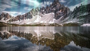 雪山与湖