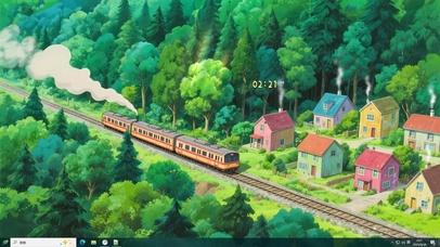  茂密森林旁的小村庄