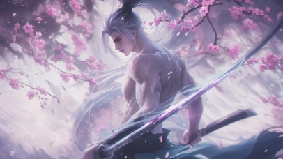 帅气白发少年