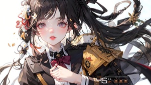 黑发青春武士少女