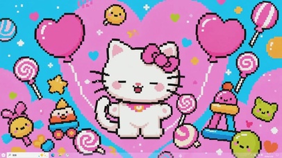 像素小猫可爱壁纸