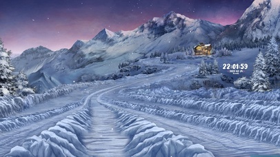 4k治愈动漫雪景小屋