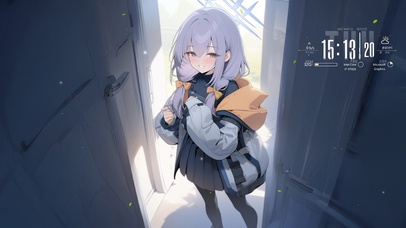 唯美淡紫发少女