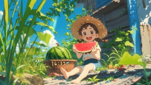 宫崎骏插画夏日女孩