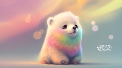 可爱的彩虹小熊