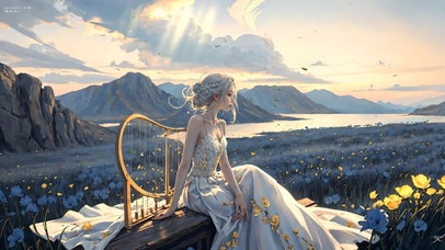 独享时光的浪漫美少女