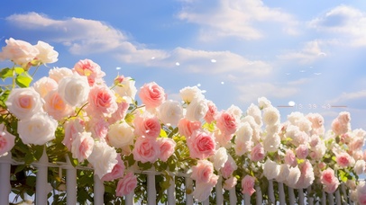 4K 唯美玫瑰花海