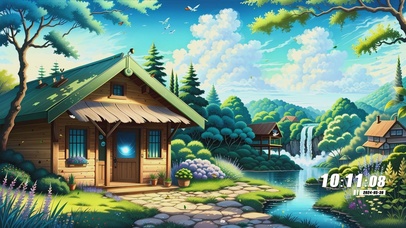 唯美治愈房屋绿景