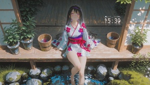 夏日的和服少女