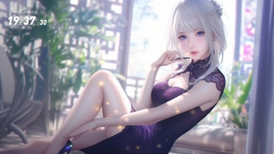 霓裳曳地，回首盈盈