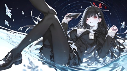 水中的黑丝皮鞋少女-调月莉音