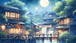 月圆小桥
