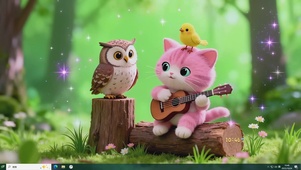 可爱猫咪悠闲时光主题