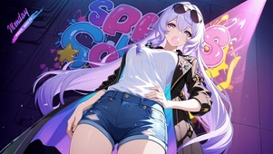 涂鸦泡泡糖少女