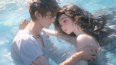 4K爱你一万年游泳风生水起壁纸