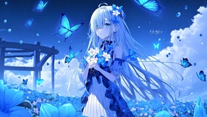蓝色美少女