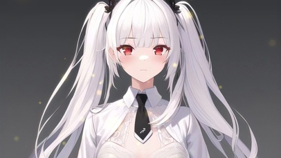 白发双马尾女孩