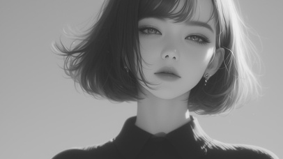 小清新甜美气质优雅女孩短发美女