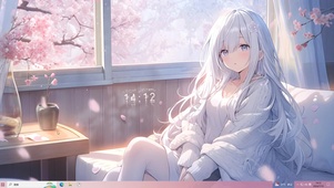 唯美樱花白发少女