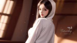 温柔眼眸女孩