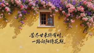 苦尽甘来，一路向阳