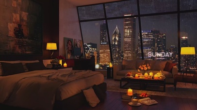 4K雨夜舒适的公寓