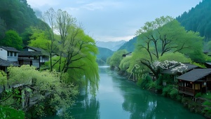 护眼河边垂柳