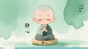 清新主题 静心小和尚