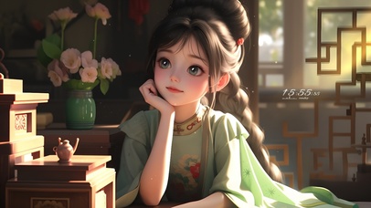 古风汉服小女孩