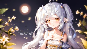 银发兽耳少女	