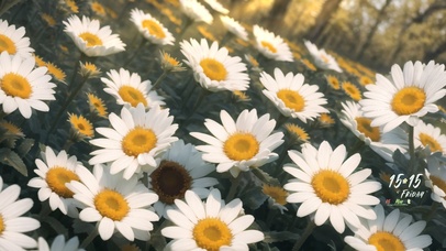 阳光下的小雏菊