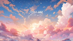粉红色的天空