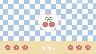 格纹爱心小樱桃
