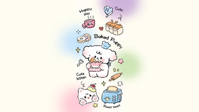 可爱面包小狗～