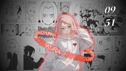 春野樱 文字环绕（时钟版）