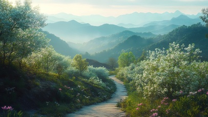 氧气绿色山脉树林